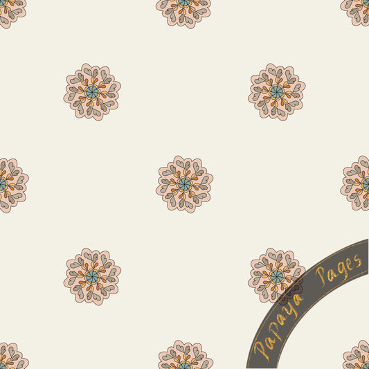 Seamless Mandala Digital Pattern for Print & Fabric