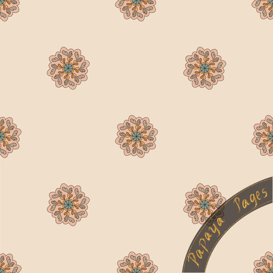 Seamless Mandala Digital Pattern for Print & Fabric